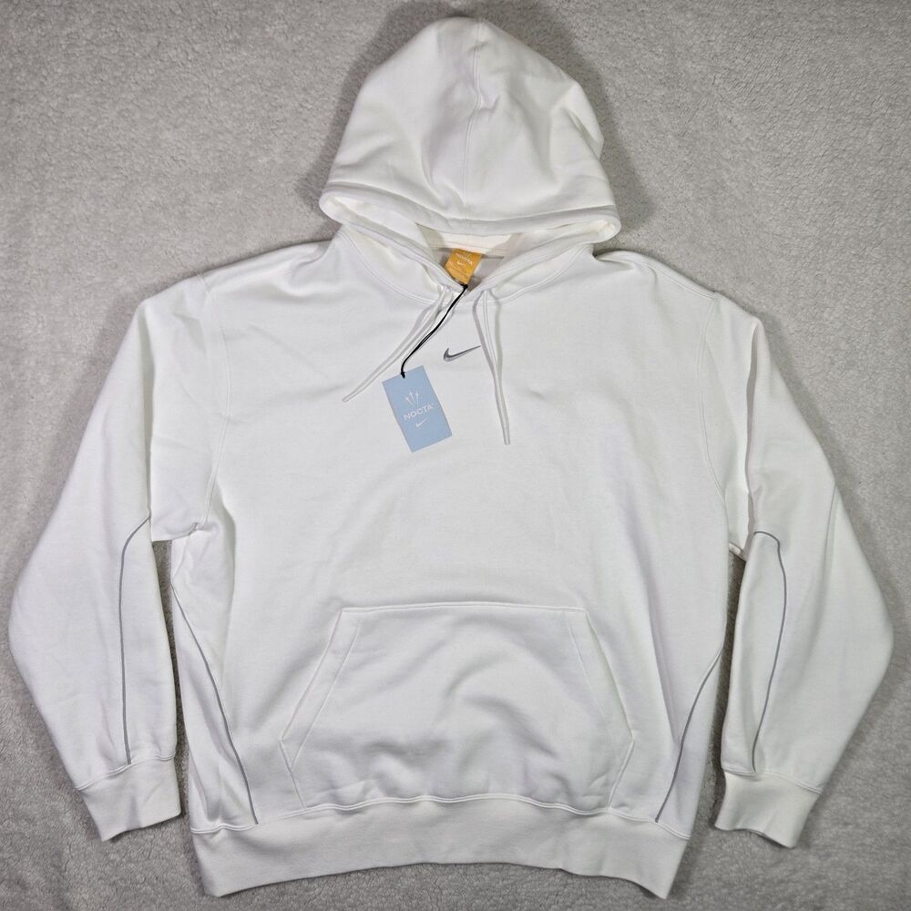 Nike x NOCTA Fleece White Pullover Hoodie x Drake HV5310-100 Mens 2XL